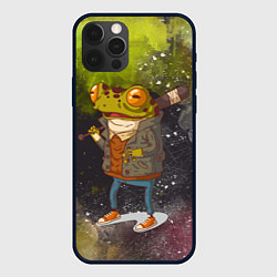 Чехол для iPhone 12 Pro Max Лягушка хулиган Frog hooligan, цвет: 3D-черный