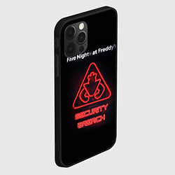 Чехол для iPhone 12 Pro Max Five Nights at Freddys: Security Breach logo, цвет: 3D-черный — фото 2