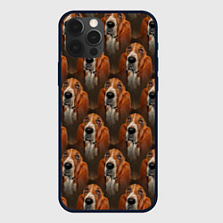Чехол для iPhone 12 Pro Max Dog patternt, цвет: 3D-черный