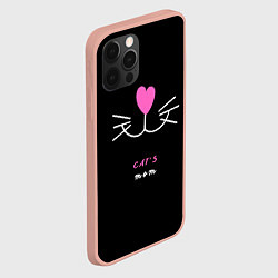 Чехол для iPhone 12 Pro Max Cats mom, цвет: 3D-светло-розовый — фото 2