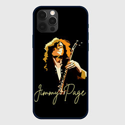 Чехол для iPhone 12 Pro Max Led Zeppelin Лед Зеппелин Jimmy Page, цвет: 3D-черный
