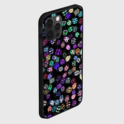 Чехол для iPhone 12 Pro Max Неоновые жуки, цвет: 3D-черный — фото 2