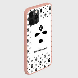 Чехол для iPhone 12 Pro Max Узор White Phantom Ski Mask Dope Street Market, цвет: 3D-светло-розовый — фото 2