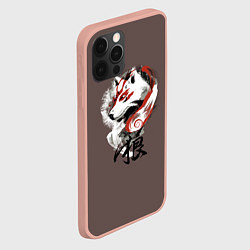 Чехол для iPhone 12 Pro Max Дух природы Белый волк, цвет: 3D-светло-розовый — фото 2