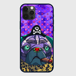 Чехол для iPhone 12 Pro Max Pirate Dog, цвет: 3D-черный