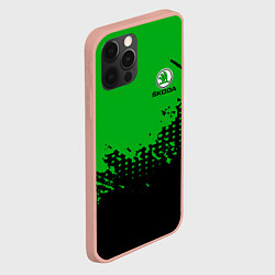 Чехол для iPhone 12 Pro Max Skoda Auto Logo, цвет: 3D-светло-розовый — фото 2