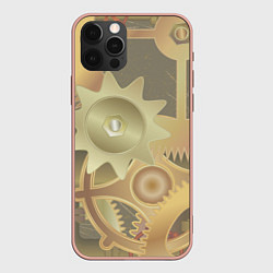 Чехол для iPhone 12 Pro Max Механизмы паровой машины, цвет: 3D-светло-розовый
