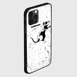 Чехол для iPhone 12 Pro Max Banksy крыса в очках, цвет: 3D-черный — фото 2