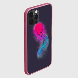 Чехол для iPhone 12 Pro Max Медуза Градиент Неон, цвет: 3D-малиновый — фото 2
