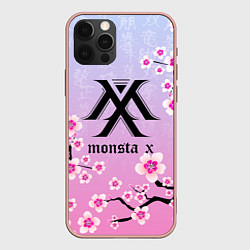 Чехол для iPhone 12 Pro Max MONSTA X САКУРА ЦВЕТЫ, цвет: 3D-светло-розовый