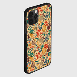 Чехол для iPhone 12 Pro Max Инструменты Музыкальные, цвет: 3D-черный — фото 2