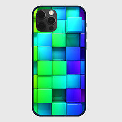 Чехол для iPhone 12 Pro Max Color geometrics pattern Vanguard, цвет: 3D-черный