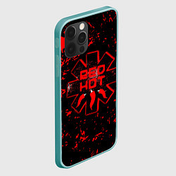 Чехол для iPhone 12 Pro Max Red Hot Chili Peppers, лого, цвет: 3D-мятный — фото 2
