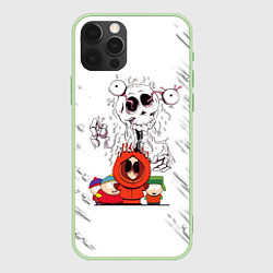 Чехол для iPhone 12 Pro Max Южный парк - персонажи мультфильма South Park, цвет: 3D-салатовый