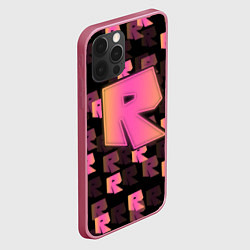 Чехол для iPhone 12 Pro Max ROBLOX ЛОГО, цвет: 3D-малиновый — фото 2