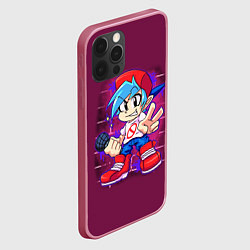 Чехол для iPhone 12 Pro Max Бойфренд Boyfriend FNF, цвет: 3D-малиновый — фото 2