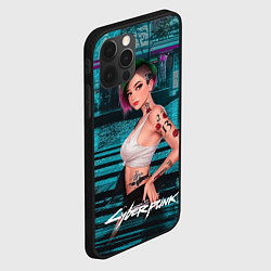 Чехол для iPhone 12 Pro Max Judy Cyberpunk2077 art, цвет: 3D-черный — фото 2