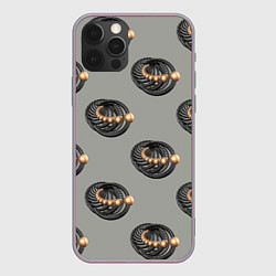Чехол для iPhone 12 Pro Max АБСТРАКТ СПИРАЛЬНЫЙ, цвет: 3D-серый