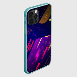 Чехол для iPhone 12 Pro Max Cyber neon pattern Vanguard, цвет: 3D-мятный — фото 2