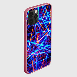 Чехол для iPhone 12 Pro Max Neon pattern Fashion 2055, цвет: 3D-малиновый — фото 2