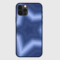 Чехол для iPhone 12 Pro Max Синий звездный современный узор, цвет: 3D-черный