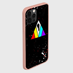 Чехол для iPhone 12 Pro Max Imagine dragons брызги красок, цвет: 3D-светло-розовый — фото 2