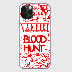 Чехол для iPhone 12 Pro Max Vampire The Masquerade Bloodhunt, лого, цвет: 3D-серый