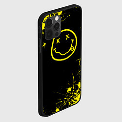 Чехол для iPhone 12 Pro Max Nirvana texture смайл, цвет: 3D-черный — фото 2