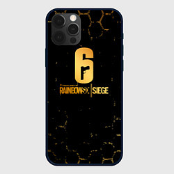 Чехол для iPhone 12 Pro Max Rainbow six siege соты, цвет: 3D-черный