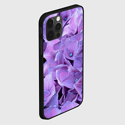 Чехол для iPhone 12 Pro Max Фиолетово-сиреневые цветы, цвет: 3D-черный — фото 2