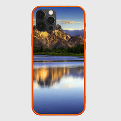 Чехол для iPhone 12 Pro Max Горы mountains, цвет: 3D-красный