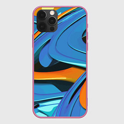 Чехол для iPhone 12 Pro Max Abstraction Fashion 2037, цвет: 3D-малиновый