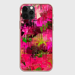 Чехол для iPhone 12 Pro Max ЦВЕТОВАЯ АБСТРАКЦИЯ COLOR ABSTRACTION, цвет: 3D-светло-розовый