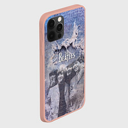 Чехол для iPhone 12 Pro Max The Beatles Легендарная Ливерпульская четвёрка, цвет: 3D-светло-розовый — фото 2