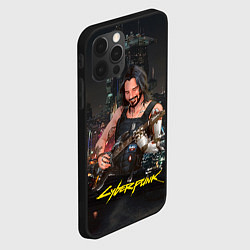 Чехол для iPhone 12 Pro Max Johnny в гитарой Джонни Cyberpunk2077, цвет: 3D-черный — фото 2