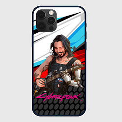 Чехол для iPhone 12 Pro Max Cyberpunk2077 Johnny с гитарой, цвет: 3D-черный