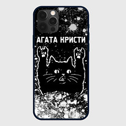 Чехол для iPhone 12 Pro Max Агата Кристи Rock Cat FS, цвет: 3D-черный