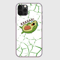 Чехол для iPhone 12 Pro Max Авокадо зелёные Трещины, цвет: 3D-серый