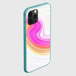 Чехол для iPhone 12 Pro Max Abstract gradient lines, цвет: 3D-мятный — фото 2