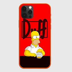 Чехол для iPhone 12 Pro Max Homer Duff, цвет: 3D-красный