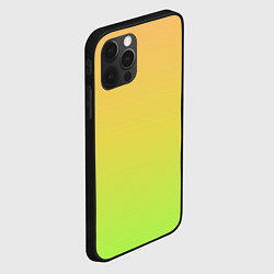 Чехол для iPhone 12 Pro Max GRADIEND YELLOW-GREEN, цвет: 3D-черный — фото 2