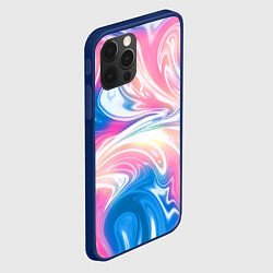 Чехол для iPhone 12 Pro Max Абстрактный цветной паттерн Волны Abstract Color P, цвет: 3D-тёмно-синий — фото 2