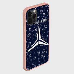 Чехол для iPhone 12 Pro Max МЕРСЕДЕС - ЗВЕЗДА Дождь, цвет: 3D-светло-розовый — фото 2