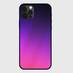 Чехол для iPhone 12 Pro Max Розовофиолетовый градиент, цвет: 3D-черный