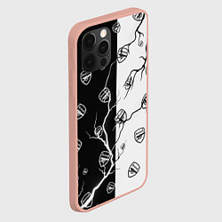 Чехол для iPhone 12 Pro Max АРСЕНАЛ - Молнии Паттерн, цвет: 3D-светло-розовый — фото 2