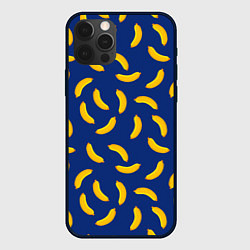 Чехол для iPhone 12 Pro Max Banana style Банана стайл, веселый банановый патте, цвет: 3D-черный