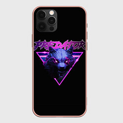 Чехол для iPhone 12 Pro Max PREDATOR ХИЩНИК ВОЛК, цвет: 3D-светло-розовый