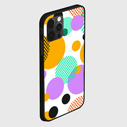 Чехол для iPhone 12 Pro Max GEOMETRIC INTERSECTING CIRCLES, цвет: 3D-черный — фото 2