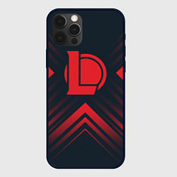 Чехол для iPhone 12 Pro Max Красный Символ League of Legends на темном фоне со, цвет: 3D-черный