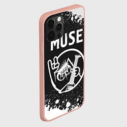 Чехол для iPhone 12 Pro Max Muse КОТ Брызги, цвет: 3D-светло-розовый — фото 2
